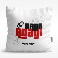 Kişiye Özel Baba Adayı Tasarımlı Beyaz Saten Yastık - 7
