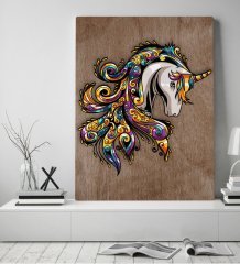 BK Home Unicorn Tasarımlı Kanvas Tablo 50x70cm-1