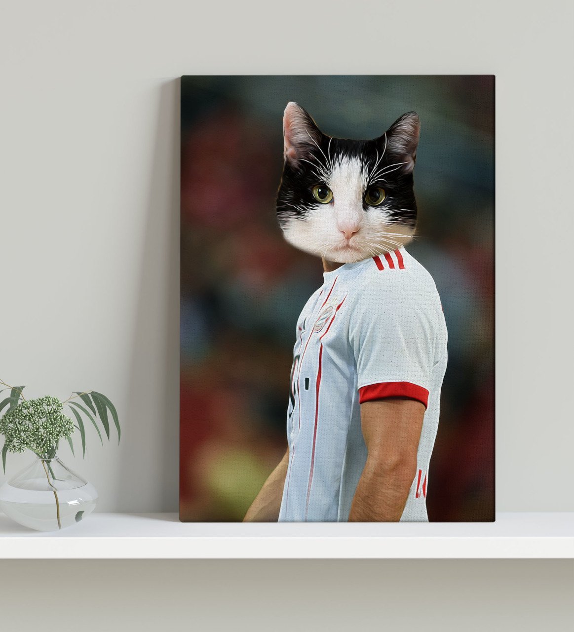 Evcil Dostlara Özel Futbolcu Tasarımlı Portre Kanvas Tablo 30x50cm-1