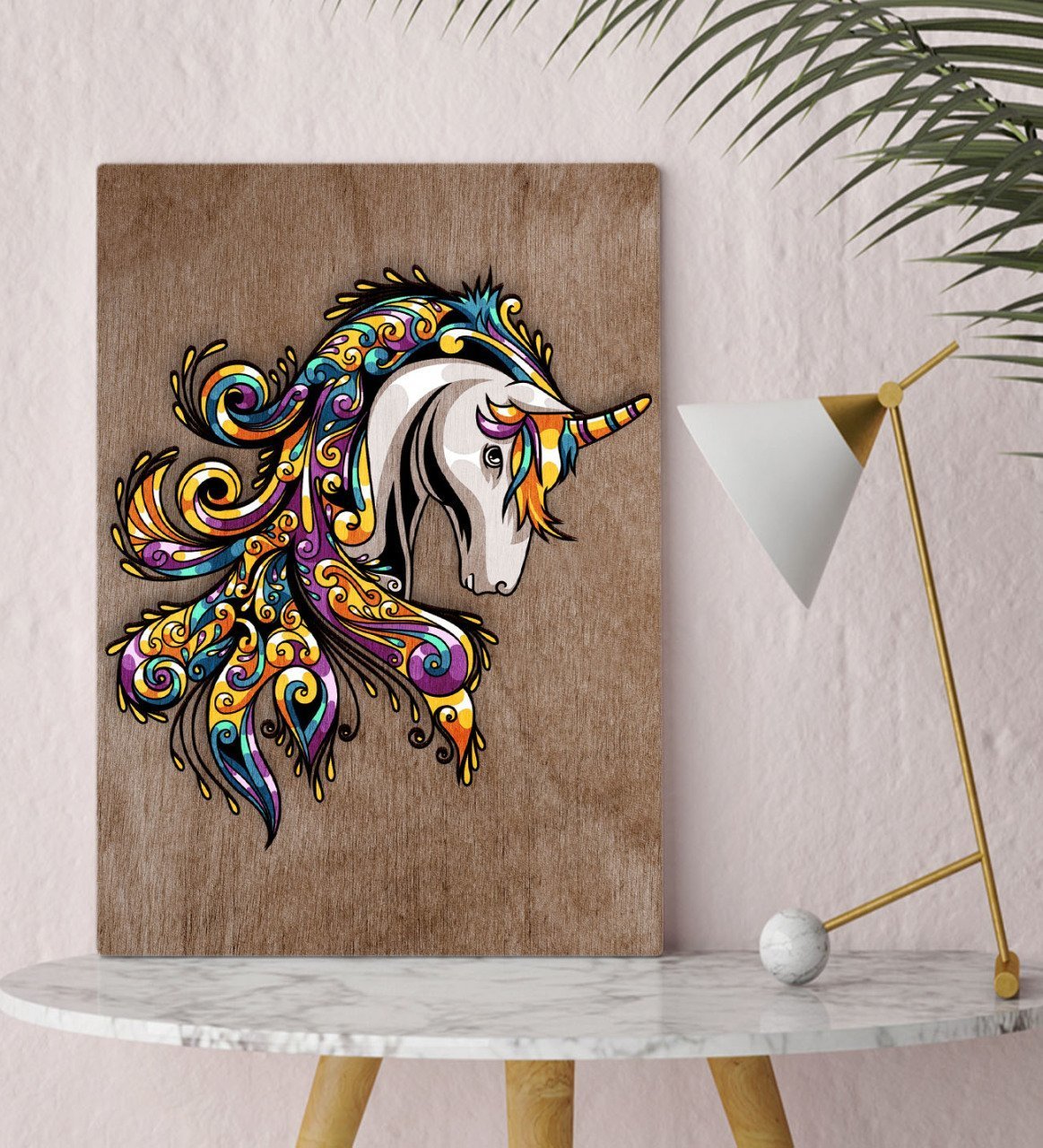 BK Home Unicorn Tasarımlı Kanvas Tablo 30x50cm-1