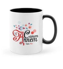 Kişiye Özel Canım Annem Siyah Kupa Bardak - 18