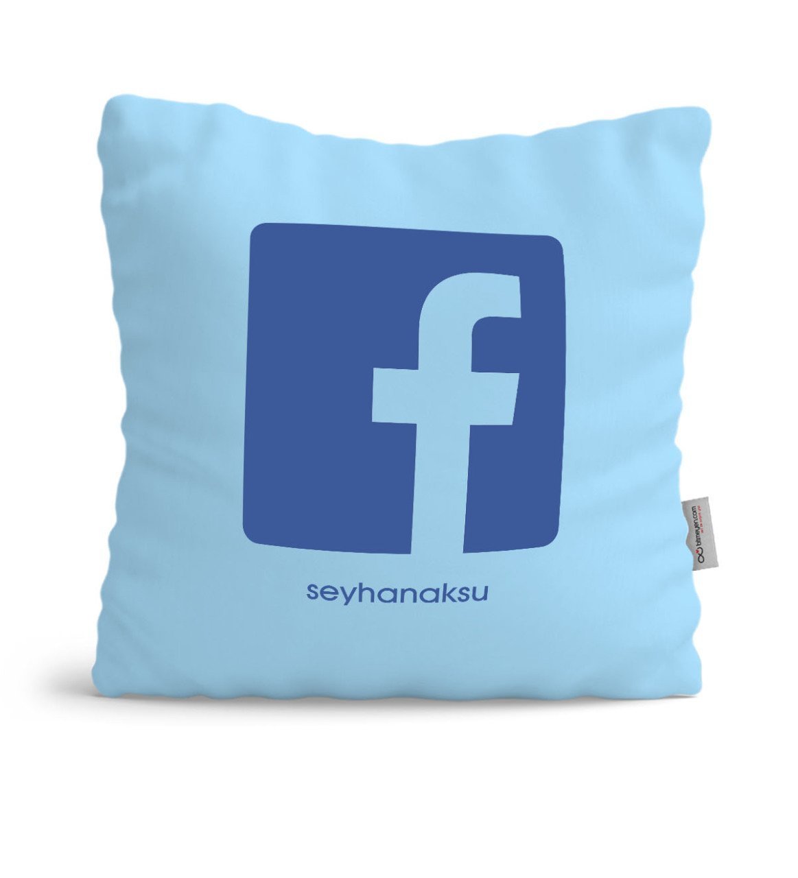 Kişiye Özel Facebook Mavi Yastık
