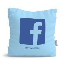 Kişiye Özel Facebook Mavi Yastık
