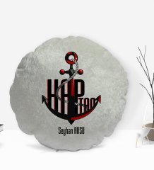 Kişiye Özel İsimli Kaptan Tasarımlı Dekoratif Kırlent Yastık-3