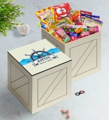 Kişiye Özel Kaptan Ahşap Kutuda Nostaljik Lezzetler Hediye Seti-9