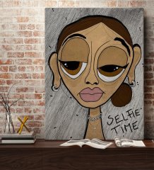 BK Home The Lazy People Collection Hot Girl Tasarımlı Kanvas Tablo 70x100cm-1