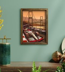 BK Gift Formula 1 Tasarımlı Doğal Masif Ahşap Çerçeveli Tablo 30x40cm-15