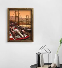 BK Gift Formula 1 Tasarımlı Doğal Masif Ahşap Çerçeveli Tablo 30x40cm-15