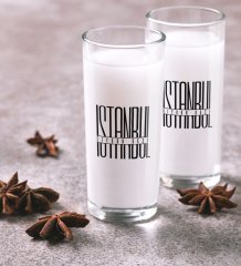 Kişiye Özel Renkli Baskılı İstanbul İkili Rakı Bardağı Seti-1