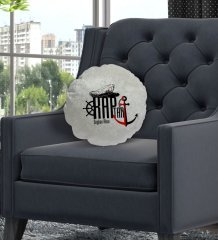 Kişiye Özel İsimli Kaptan Tasarımlı Dekoratif Kırlent Yastık-2