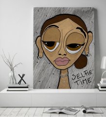 BK Home The Lazy People Collection Hot Girl Tasarımlı Kanvas Tablo 50x70cm-1