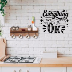 BK Home Doğal Ahşap Raflı Dekoratif Fincan Askılığı ve Duvar Süsü-6