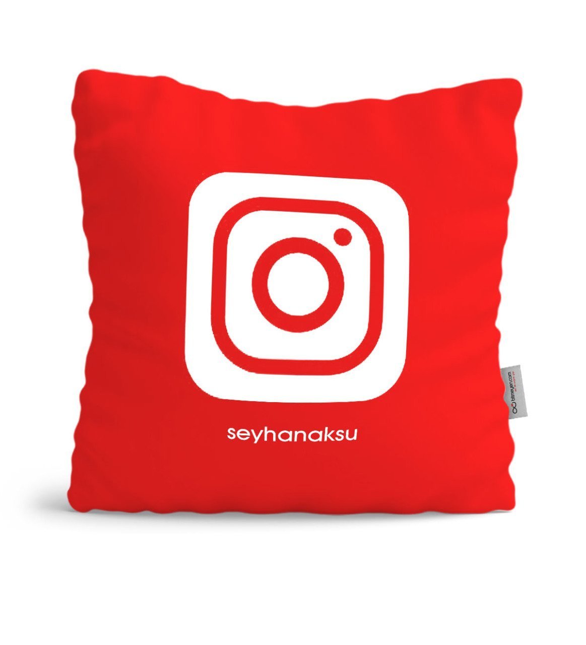 Kişiye Özel Instagram Kırmızı Yastık