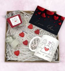 BK Gift Sevgiliye Özel Hediye Seti-3-1, Yıl Dönümü Hediyesi, İsimli Kupa, Sevgiliye Hediye, Sevgililer Günü Hediyesi