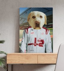 Evcil Dostlara Özel F1 Pilot Tasarımlı Portre Kanvas Tablo 50x70cm-10