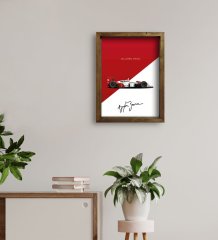 BK Gift Formula 1 Tasarımlı Doğal Masif Ahşap Çerçeveli Tablo 30x40cm-13