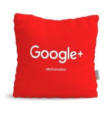 Kişiye Özel Google Plus Kırmızı Yastık