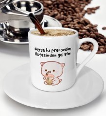 BK Gift Neyse Ki Prensesim Tasarımlı Türk Kahvesi Fincanı - Model 1