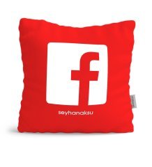 Kişiye Özel Facebook Kırmızı Yastık