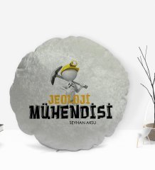 Kişiye Özel İsimli Jeoloji Mühendisi Tasarımlı Dekoratif Kırlent Yastık-1