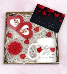 BK Gift Sevgiliye Özel Hediye Seti-2-6, Yıl Dönümü Hediyesi, İsimli Kupa, Sevgiliye Hediye, Sevgililer Günü Hediyesi