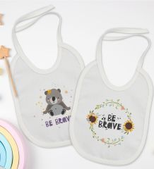 BK Kids Be Brave Tasarımlı 2’li Beyaz Mama Önlüğü-1