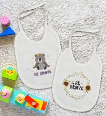 BK Kids Be Brave Tasarımlı 2’li Beyaz Mama Önlüğü-1