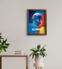 BK Gift Formula 1 Tasarımlı Doğal Masif Ahşap Çerçeveli Tablo 30x40cm-11