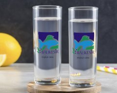 Kişiye Özel Renkli Baskılı Balıkesir Tasarımlı Turistik İkili Vodka Bardağı-1