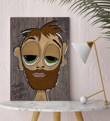 BK Home The Lazy People Collection Hobo Guy Tasarımlı Kanvas Tablo 30x50cm-1