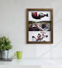 BK Gift Formula 1 Tasarımlı Doğal Masif Ahşap Çerçeveli Tablo 30x40cm-10