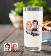 Kişiye Özel Sevgililer Karikatürlü Rakı Bardağı-53