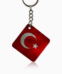 Kişiye Özel Kare Sert Plastik Anahtarlık