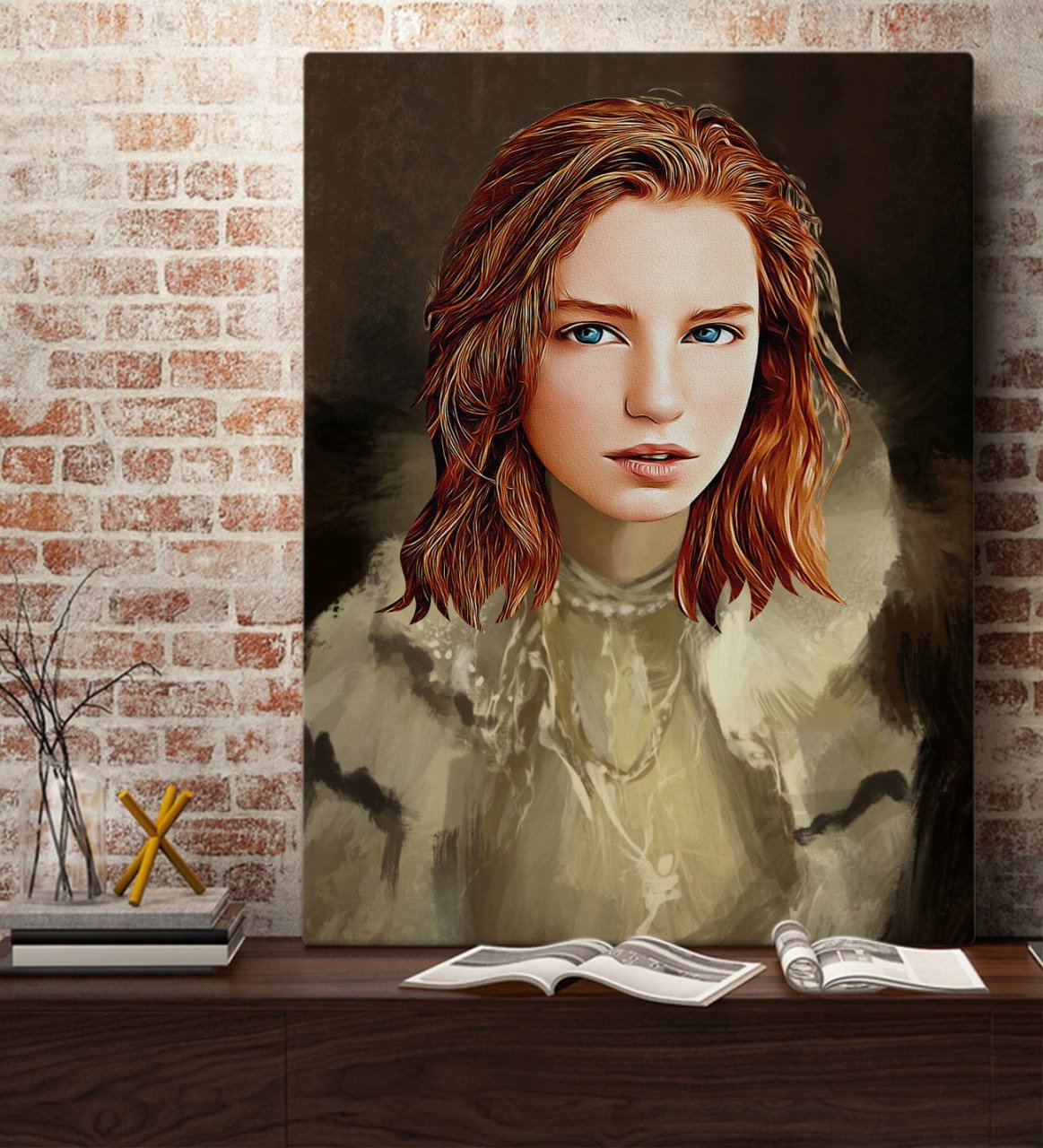 Kişiye Özel Rönesans Tasarımlı Kanvas Tablo 70x100cm-8