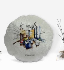 Kişiye Özel İsimli İç Mimar Tasarımlı Dekoratif Kırlent Yastık-4