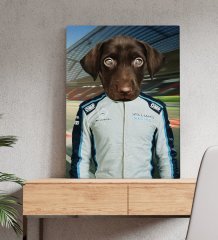 Evcil Dostlara Özel F1 Pilot Tasarımlı Portre Kanvas Tablo 50x70cm-7