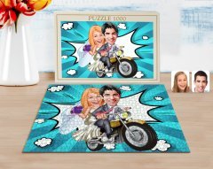 Kişiye Özel Evleniyoruz Karikatürlü 1000 Parça Profesyonel Puzzle-8
