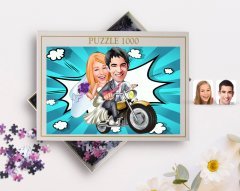 Kişiye Özel Evleniyoruz Karikatürlü 1000 Parça Profesyonel Puzzle-8