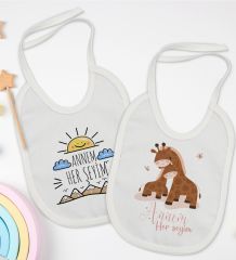 BK Kids Annem Her Şeyim Tasarımlı 2’li Beyaz Mama Önlüğü-1