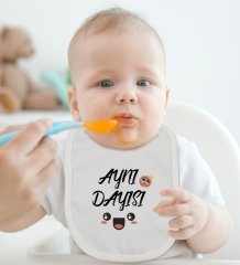 BK Kids Aynı Dayısı Tasarımlı Bebek Body Zıbın ve Mama Önlüğü Hediye Seti - Model 1