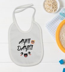 BK Kids Aynı Dayısı Tasarımlı Bebek Body Zıbın ve Mama Önlüğü Hediye Seti - Model 1