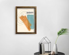 BK Home Doğal Masif Ahşap Çerçeveli Tablo-92