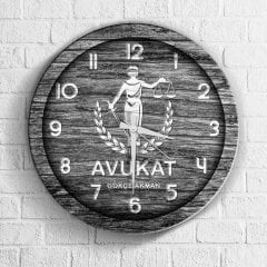 Kişiye Özel Mesleki Avukat Ahşap Duvar Saati - 3