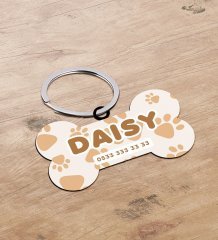 BK Gift Evcil Dostlara Özel İsimli 2’li Ahşap Pet Tasma Künyesi - Model 2-12