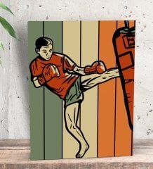 BK Gift Boksör Tasarımlı Dekoratif Mini Kanvas Tablo 15x20cm-2