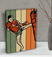 BK Gift Boksör Tasarımlı Dekoratif Mini Kanvas Tablo 15x20cm-2