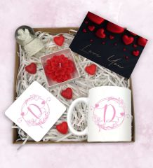 BK Gift Sevgiliye Özel Hediye Seti-1-7 Yıl Dönümü Hediyesi, İsimli Kupa, Sevgiliye Hediye, Sevgililer Günü Hediyesi
