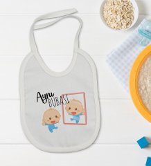 BK Kids Aynı Bubası Tasarımlı Bebek Body Zıbın ve Mama Önlüğü Hediye Seti - Model 1