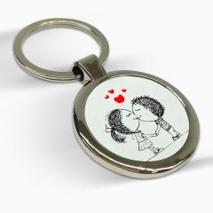 Kişiye Özel Yuvarlak Metal Anahtarlık