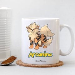 Kişiye Özel Pokemon Arcanine Beyaz Kupa Bardak